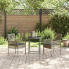 Zestaw Bistro Ogrodowego 3 pcs Szary polirattan