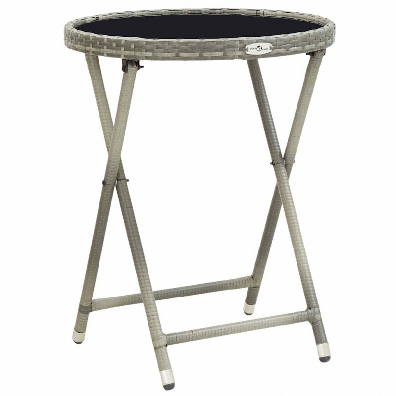 Zestaw Bistro Ogrodowego 3 pcs Szary polirattan