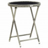 Zestaw Bistro Ogrodowego 3 pcs Szary polirattan