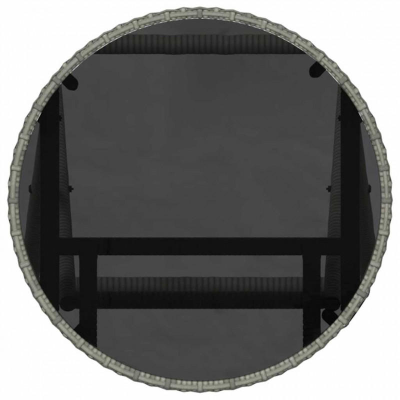 Zestaw Bistro Ogrodowego 3 pcs Szary polirattan