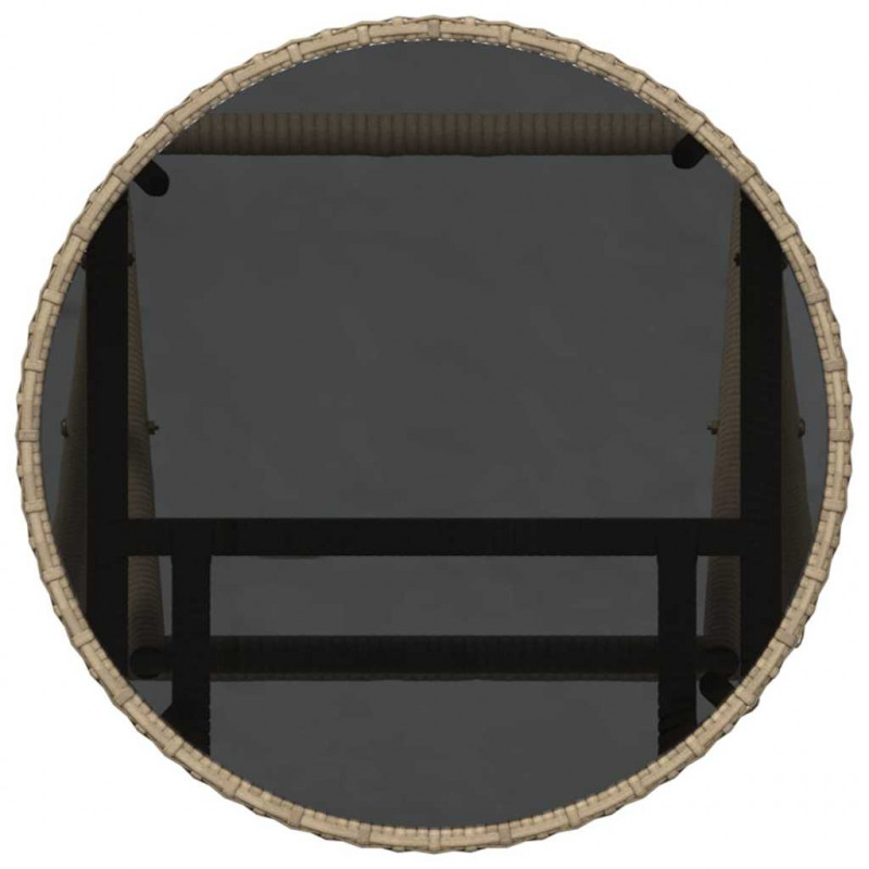 Zestaw Bistro Ogrodowego 3 pcs Beżowy polirattan
