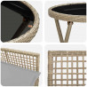 Zestaw Bistro Ogrodowego 3 pcs Beżowy polirattan