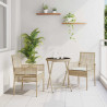 Zestaw Bistro Ogrodowego 3 pcs Beżowy polirattan