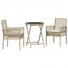Zestaw Bistro Ogrodowego 3 pcs Beżowy polirattan