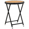 Zestaw Bistro Ogrodowego 3 pcs Czarny polirattan