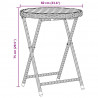 Zestaw Bistro Ogrodowego 3 pcs Czarny polirattan