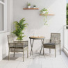 Zestaw Bistro Ogrodowego 3 pcs Szary polirattan