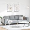 Sofa do salonu Jasnoszary 250 x 77 x 76 cm Poliester
