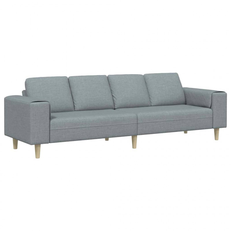 Sofa do salonu Jasnoszary 250 x 77 x 76 cm Poliester