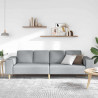 Sofa do salonu Jasnoszary 250 x 77 x 76 cm Poliester