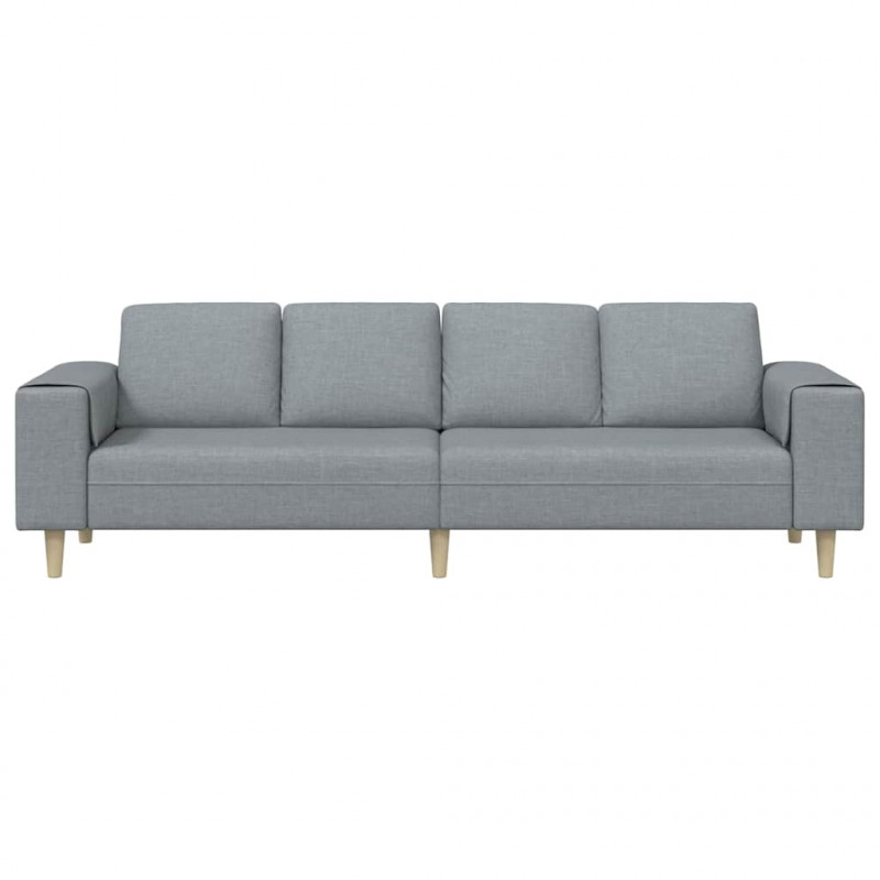 Sofa do salonu Jasnoszary 250 x 77 x 76 cm Poliester