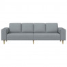 Sofa do salonu Jasnoszary 250 x 77 x 76 cm Poliester