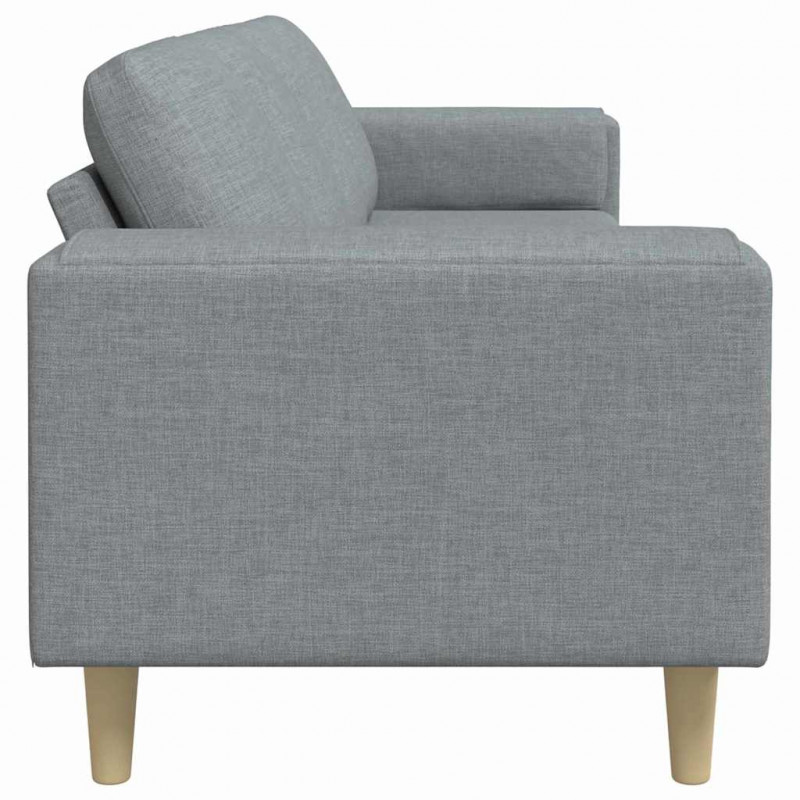 Sofa do salonu Jasnoszary 250 x 77 x 76 cm Poliester