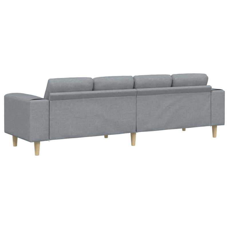 Sofa do salonu Jasnoszary 250 x 77 x 76 cm Poliester