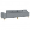 Sofa do salonu Jasnoszary 250 x 77 x 76 cm Poliester