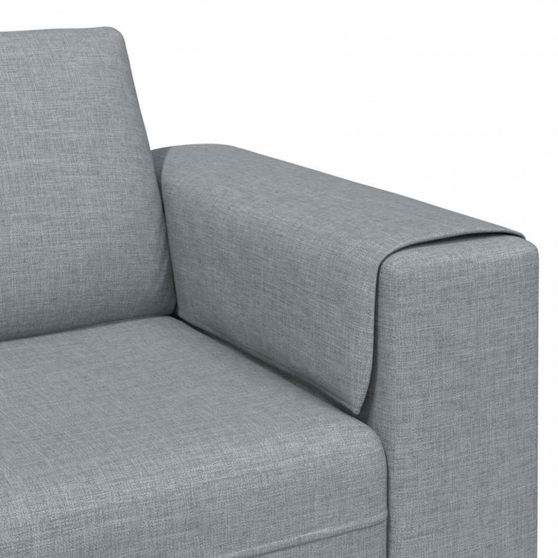 Sofa do salonu Jasnoszary 250 x 77 x 76 cm Poliester