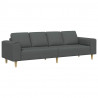Sofa do salonu Ciemnoszary 250 x 77 x 76 cm Poliester