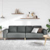 Sofa do salonu Ciemnoszary 250 x 77 x 76 cm Poliester