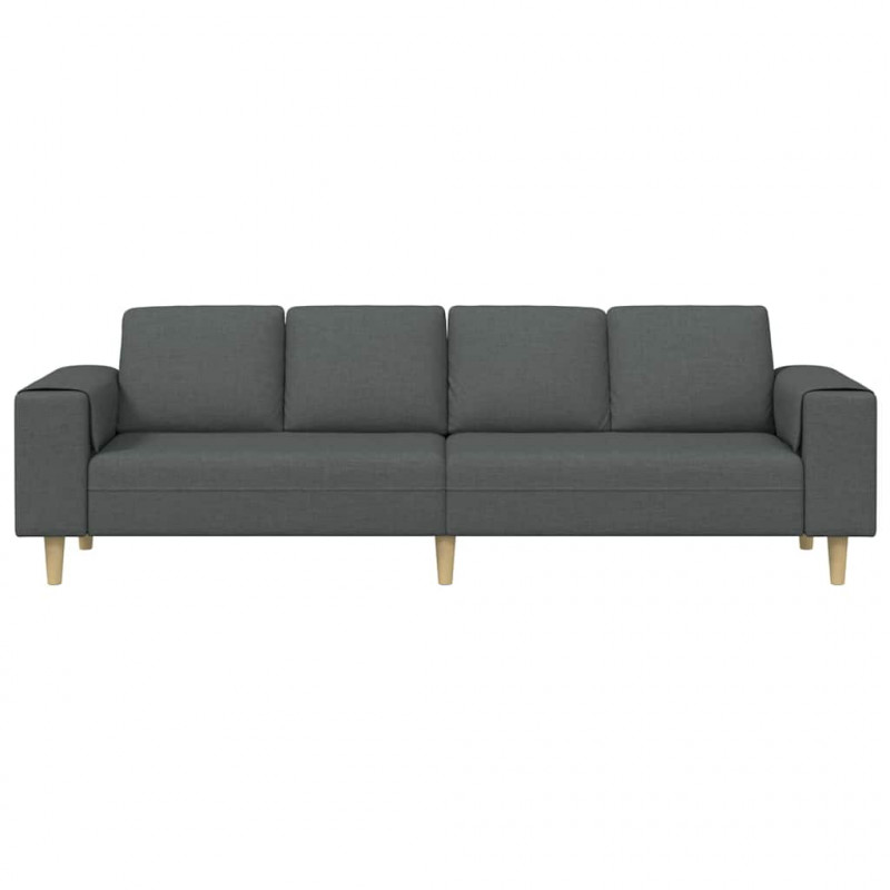 Sofa do salonu Ciemnoszary 250 x 77 x 76 cm Poliester