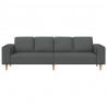 Sofa do salonu Ciemnoszary 250 x 77 x 76 cm Poliester