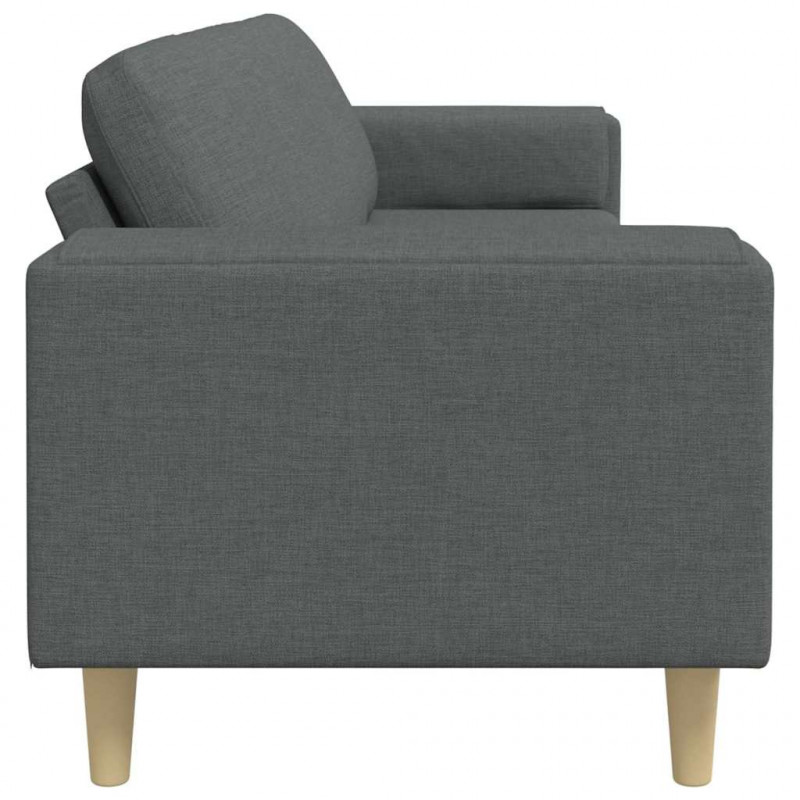 Sofa do salonu Ciemnoszary 250 x 77 x 76 cm Poliester