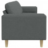 Sofa do salonu Ciemnoszary 250 x 77 x 76 cm Poliester