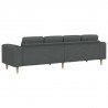 Sofa do salonu Ciemnoszary 250 x 77 x 76 cm Poliester