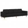 Sofa do salonu Czarny 250 x 77 x 76 cm Poliester