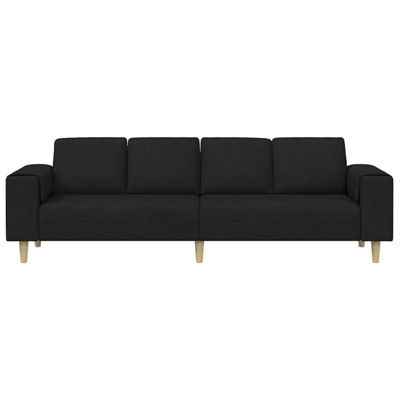 Sofa do salonu Czarny 250 x 77 x 76 cm Poliester