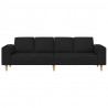 Sofa do salonu Czarny 250 x 77 x 76 cm Poliester