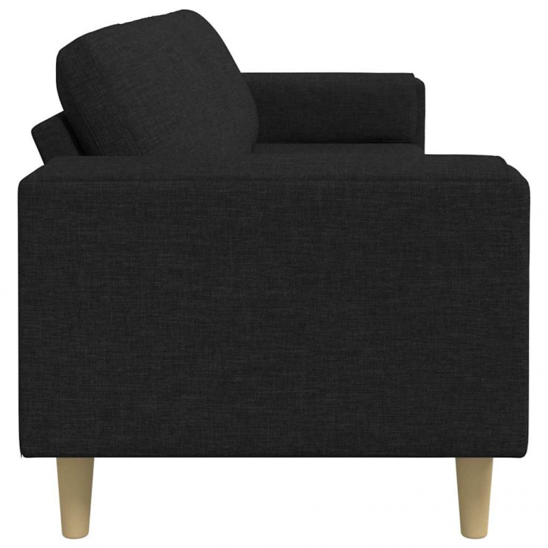 Sofa do salonu Czarny 250 x 77 x 76 cm Poliester