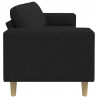 Sofa do salonu Czarny 250 x 77 x 76 cm Poliester