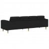 Sofa do salonu Czarny 250 x 77 x 76 cm Poliester