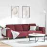 Sofa do salonu Czerwone wino 250 x 77 x 76 cm Poliester