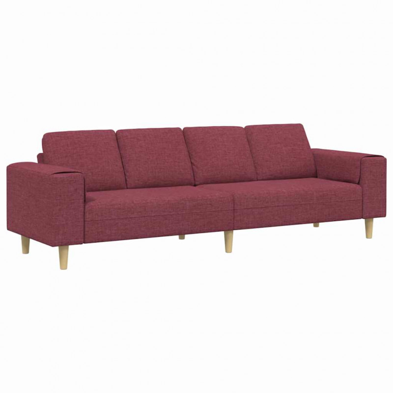 Sofa do salonu Czerwone wino 250 x 77 x 76 cm Poliester