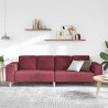 Sofa do salonu Czerwone wino 250 x 77 x 76 cm Poliester