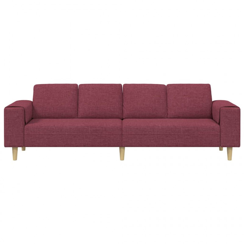 Sofa do salonu Czerwone wino 250 x 77 x 76 cm Poliester