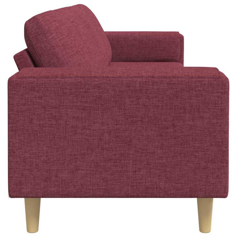 Sofa do salonu Czerwone wino 250 x 77 x 76 cm Poliester