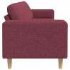 Sofa do salonu Czerwone wino 250 x 77 x 76 cm Poliester