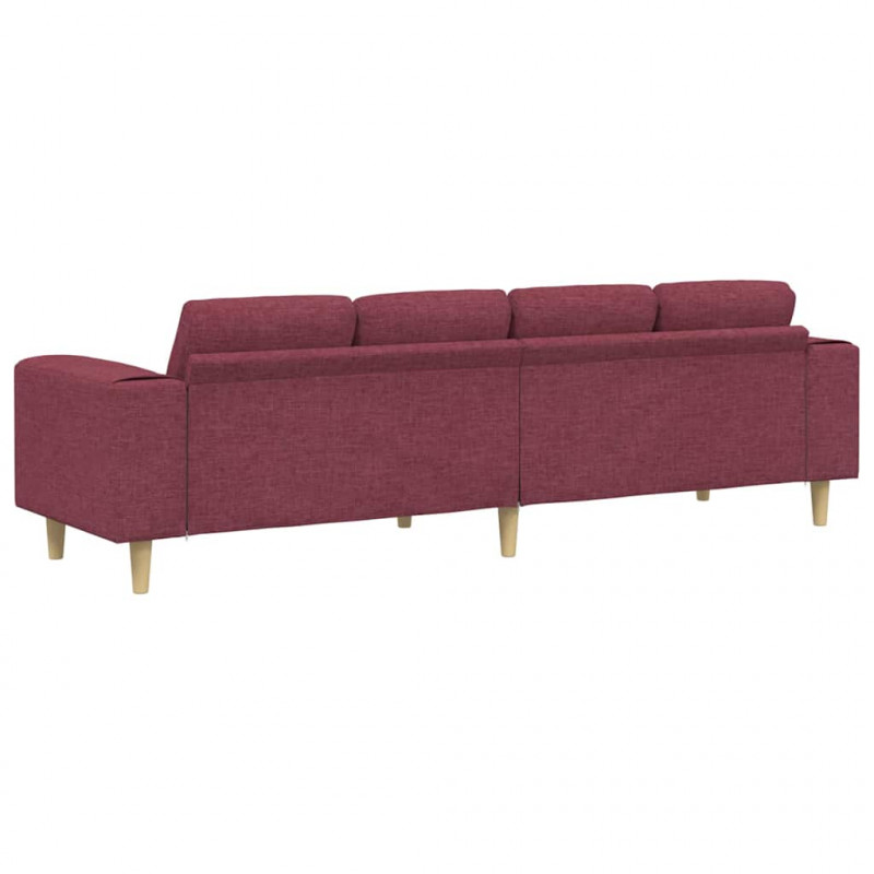 Sofa do salonu Czerwone wino 250 x 77 x 76 cm Poliester