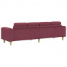Sofa do salonu Czerwone wino 250 x 77 x 76 cm Poliester