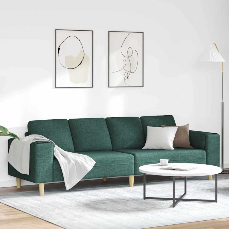 Sofa do salonu Ciemna zieleń 250 x 77 x 76 cm Poliester