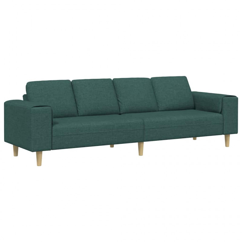Sofa do salonu Ciemna zieleń 250 x 77 x 76 cm Poliester