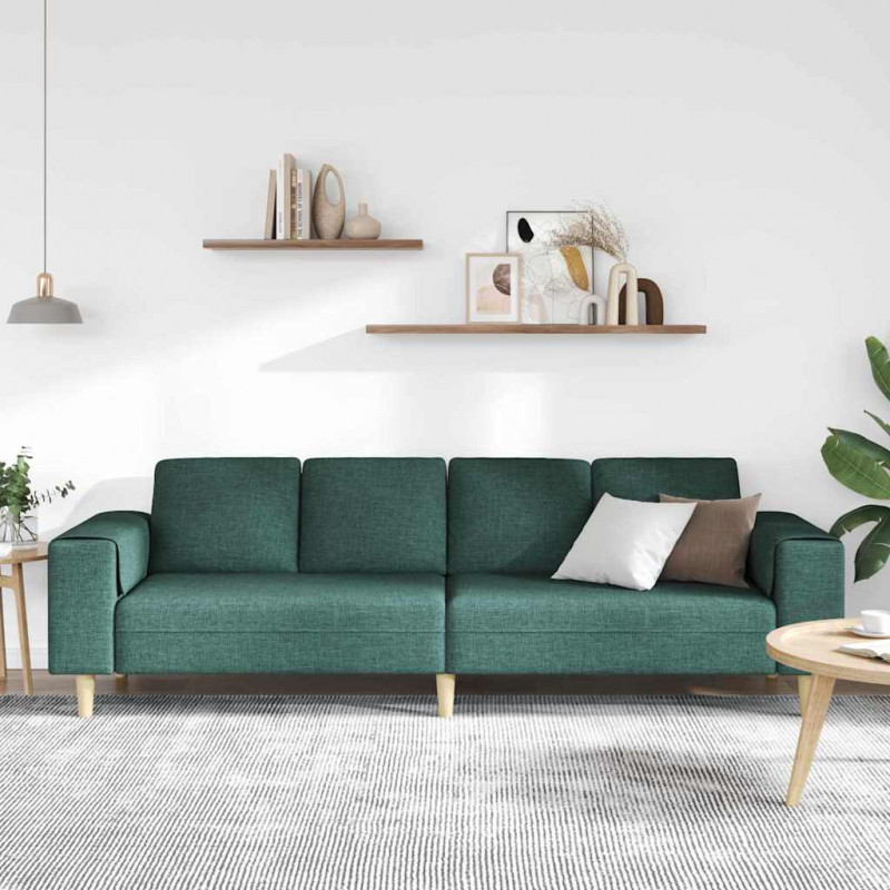 Sofa do salonu Ciemna zieleń 250 x 77 x 76 cm Poliester