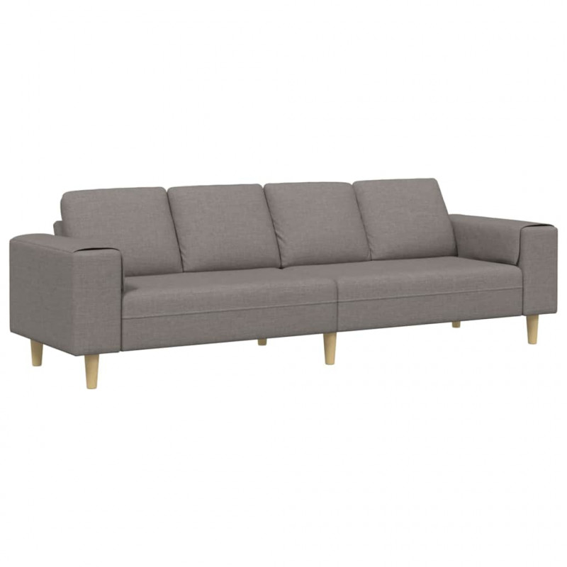 Sofa do salonu Ciemnoszary 250 x 77 x 76 cm Poliester