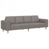 Sofa do salonu Ciemnoszary 250 x 77 x 76 cm Poliester