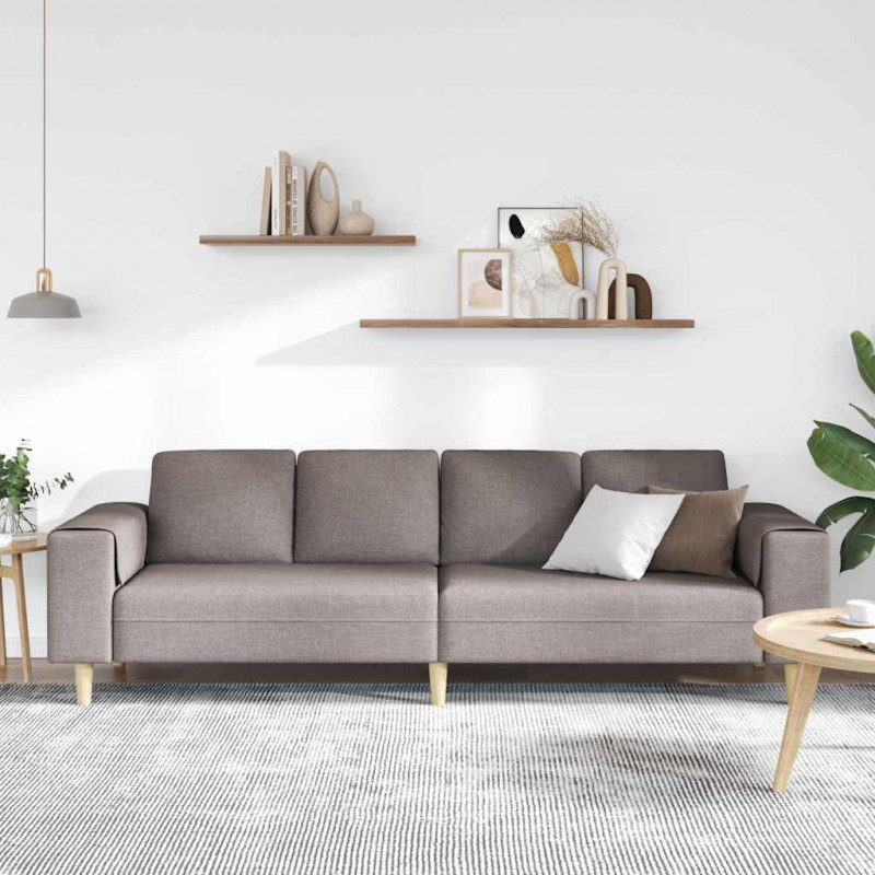 Sofa do salonu Ciemnoszary 250 x 77 x 76 cm Poliester