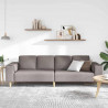 Sofa do salonu Ciemnoszary 250 x 77 x 76 cm Poliester