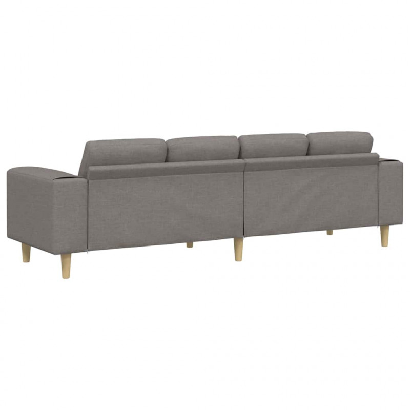 Sofa do salonu Ciemnoszary 250 x 77 x 76 cm Poliester
