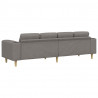 Sofa do salonu Ciemnoszary 250 x 77 x 76 cm Poliester